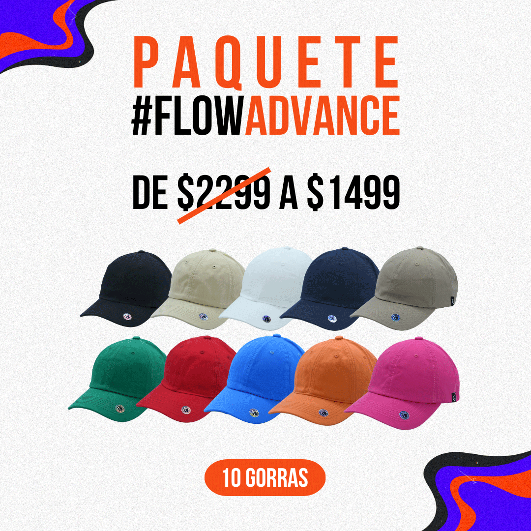 PAQUETE 10 GORRAS PERSONALIZADAS - EnFlowÂźïž